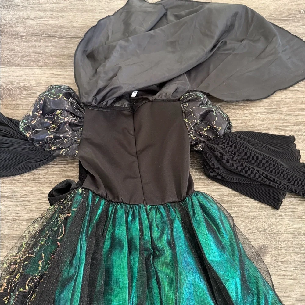 Mystical Green and Black Kids Costume